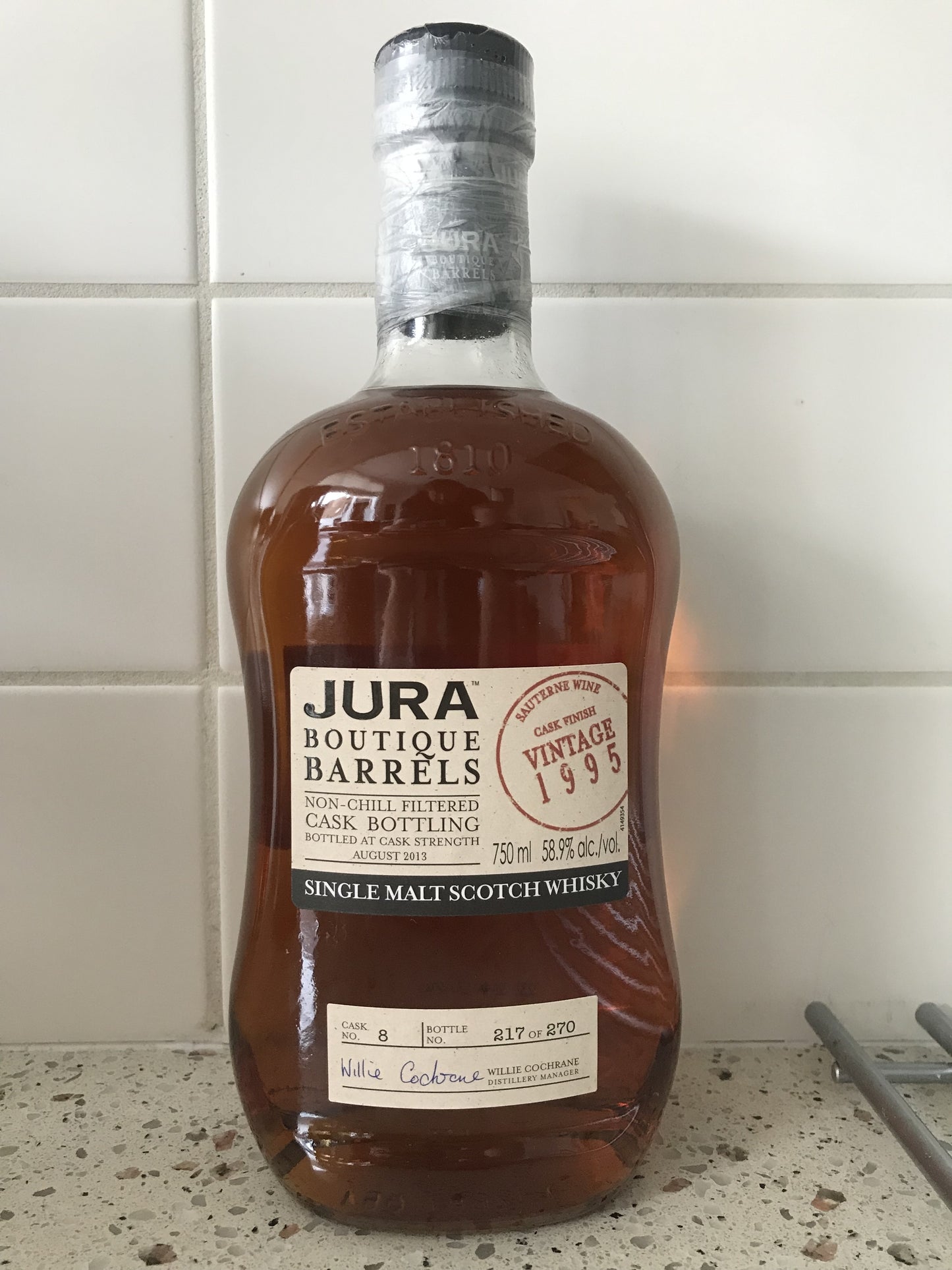 Jura 1995 Vintage - boutique barrels, single cask 8, OB - 6cl