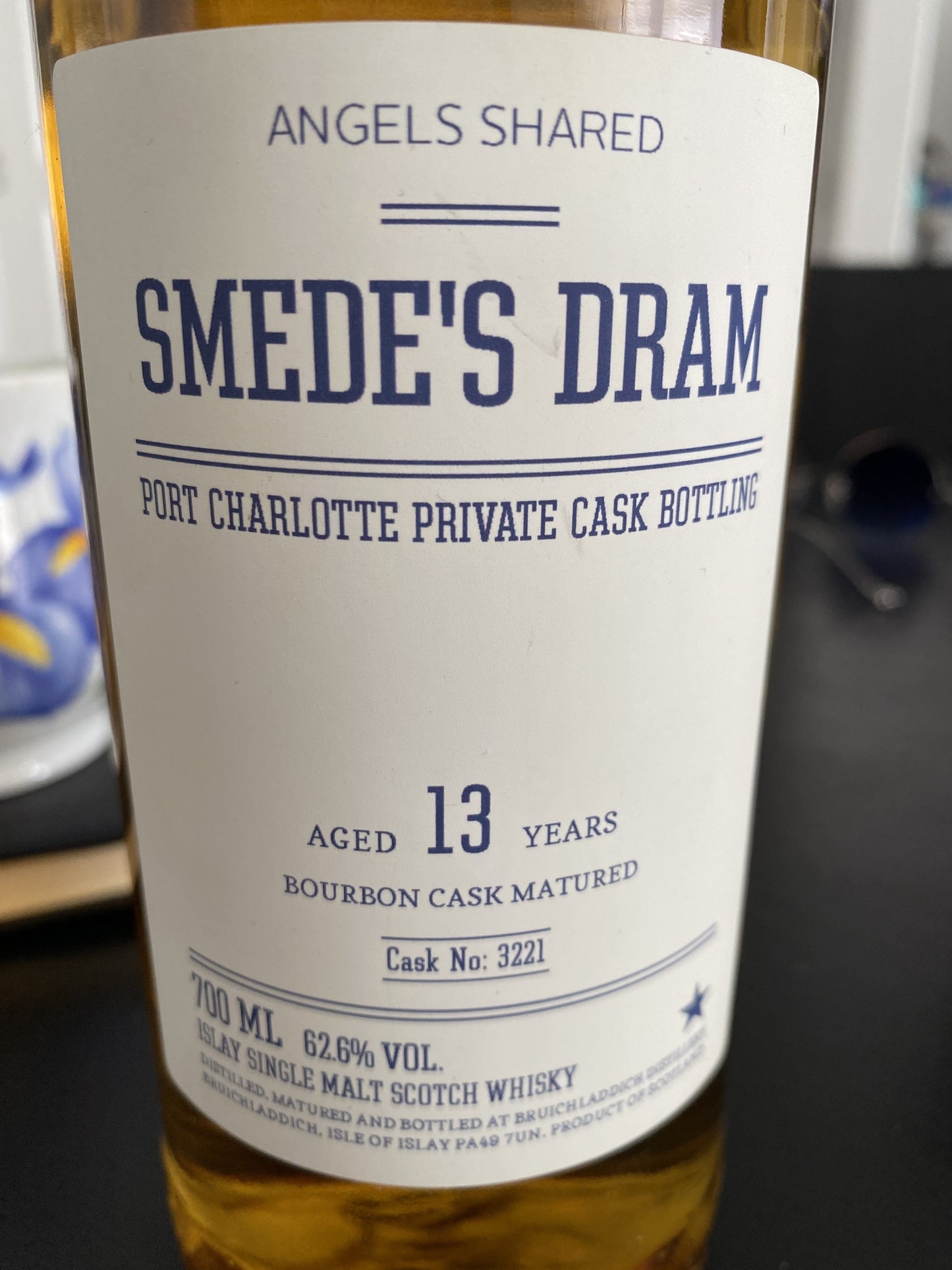 Port Charlotte bourbon cask no. 3221 - Smede's dram - 6cl