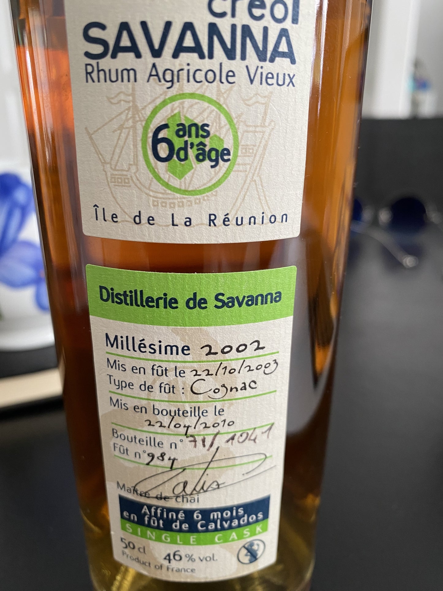 Savanna agricole rum 2002 cognac cask - 6cl