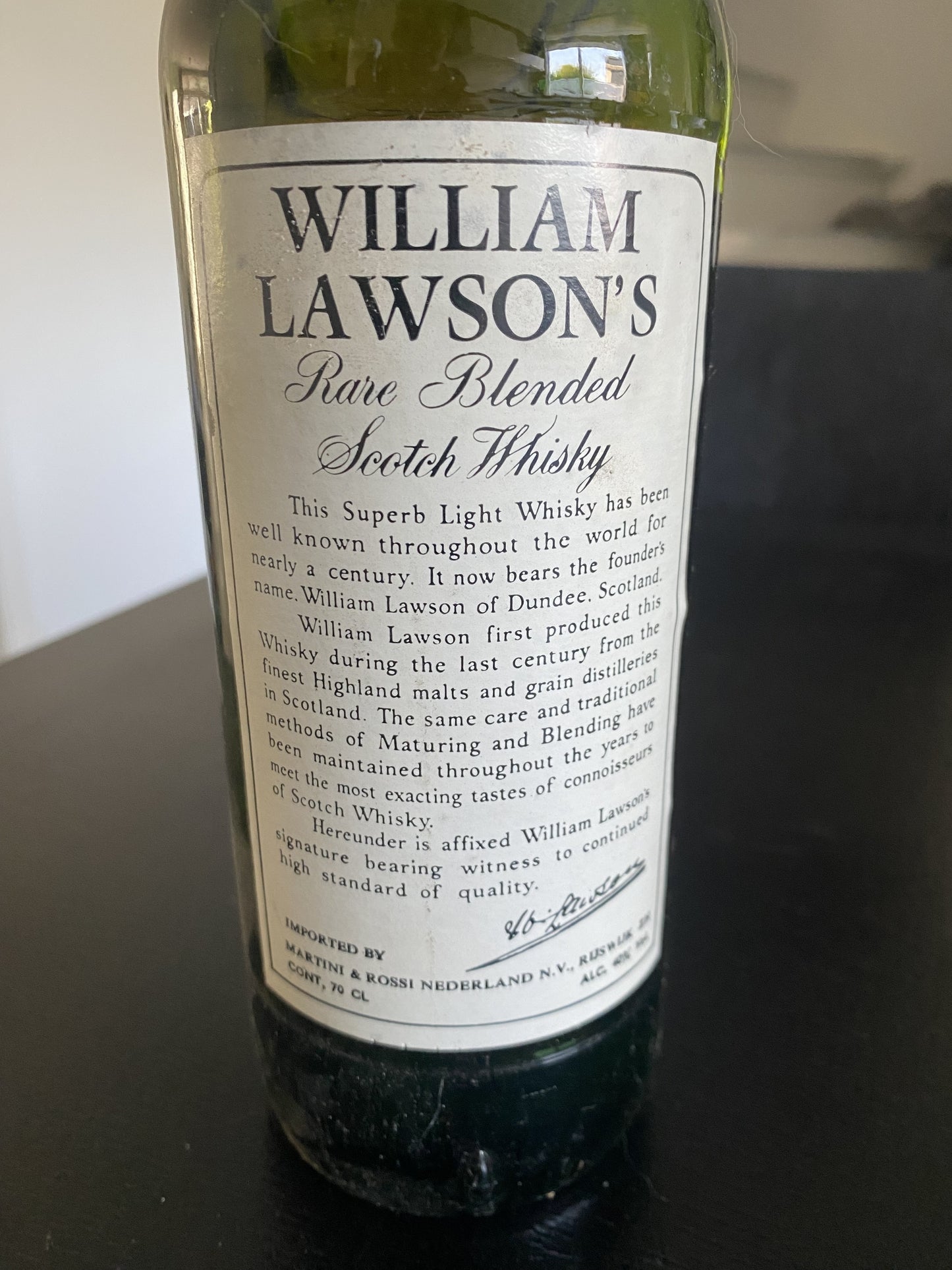 William Lawson's rare blended - 70's bottle - full bottle