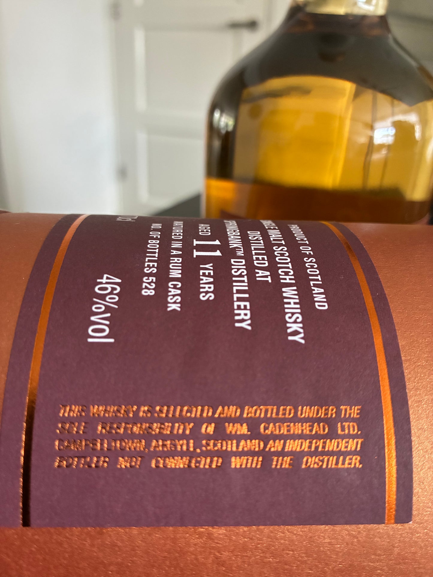 Springbank 11y rum cask Duthies Cadenhead - 6cl