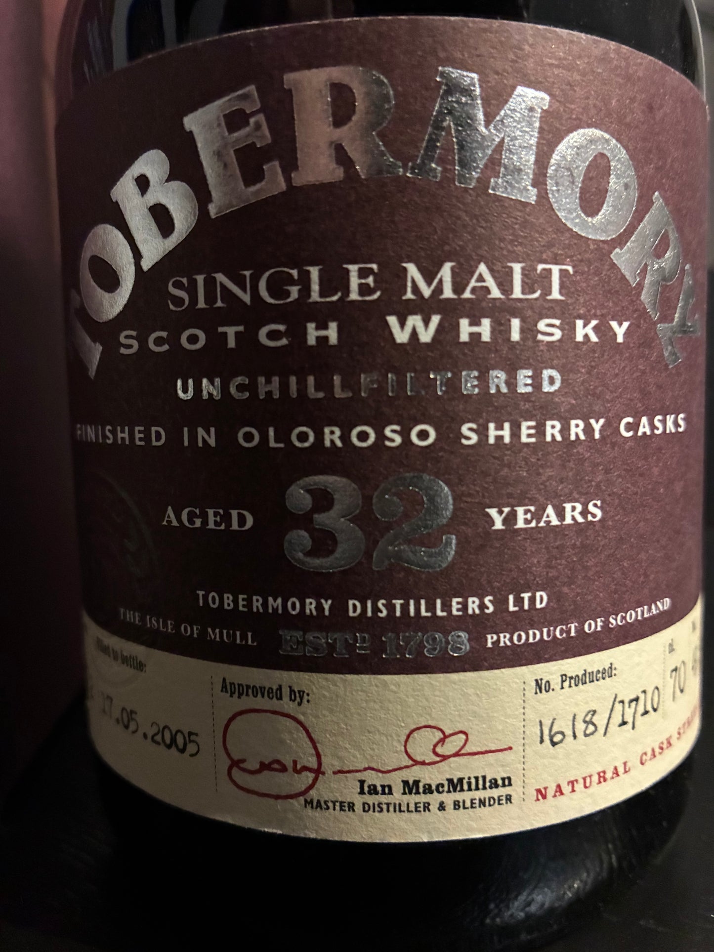 Tobermory 1972 - 32y OB 49,5%
