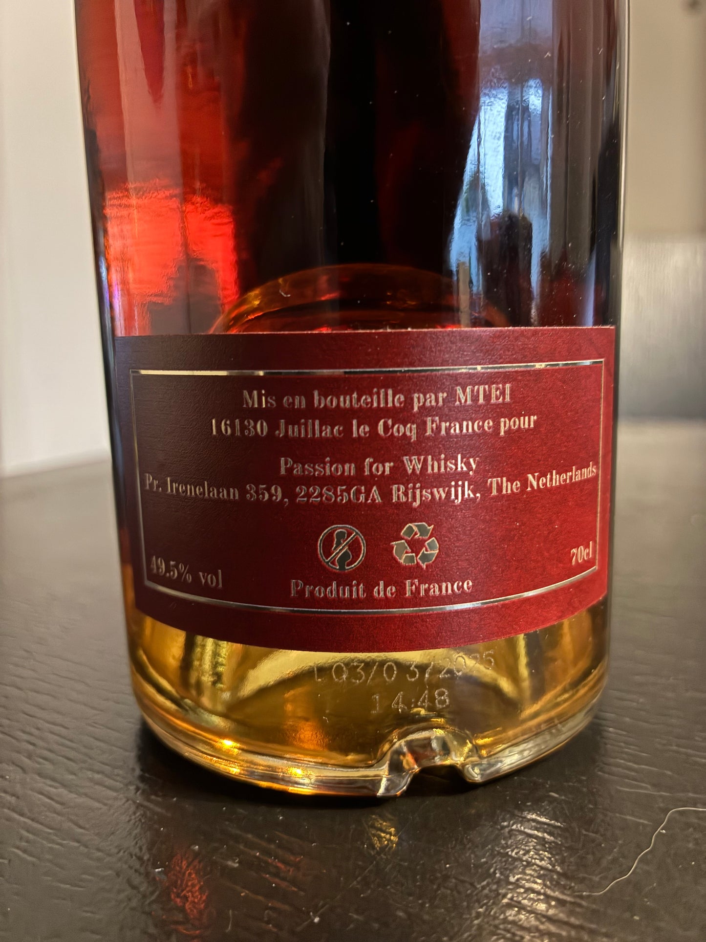 Cognac Le Temps Retrouvé, Lot No.46 - 1946, almost 80 year old cognac