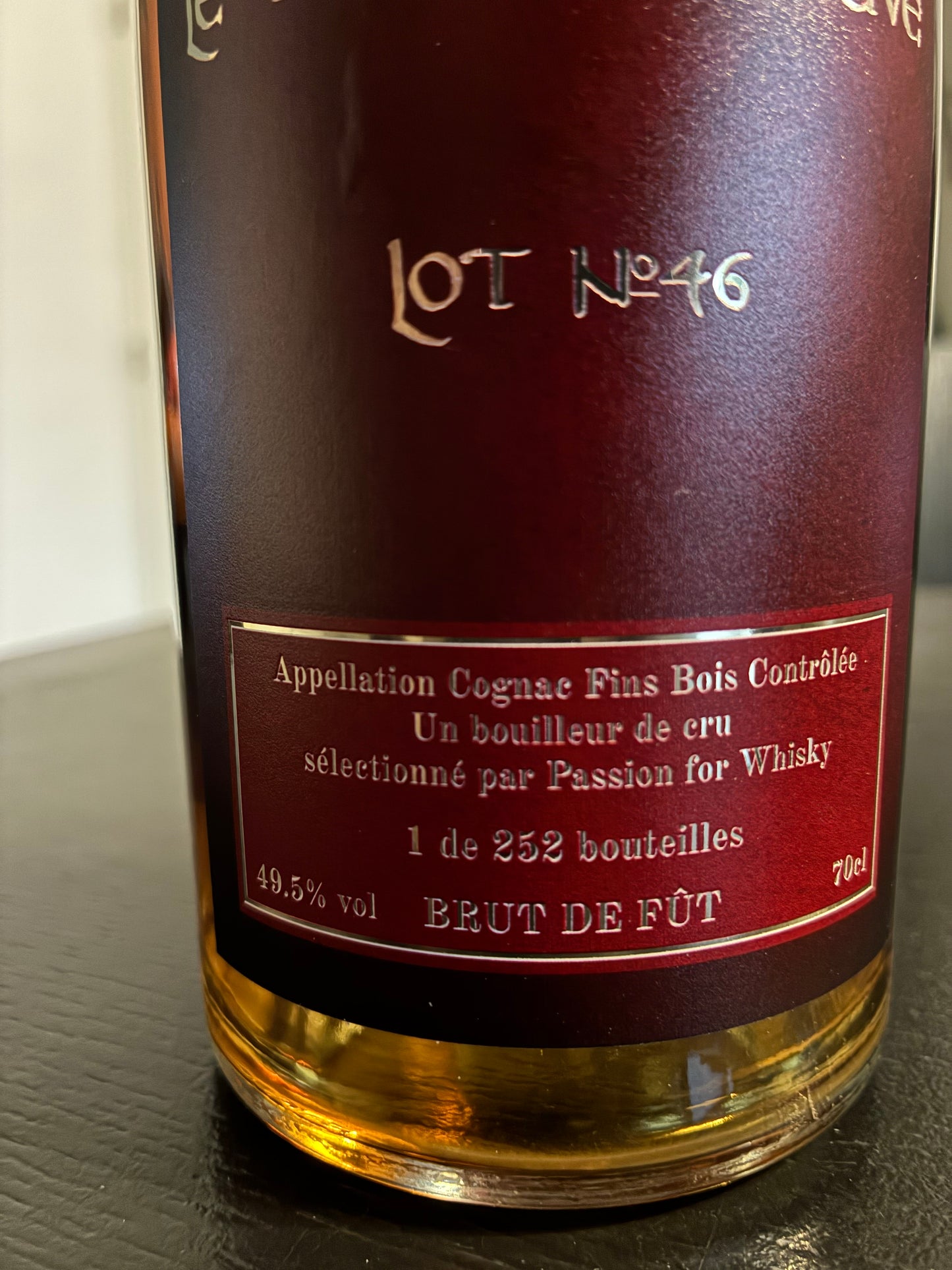 Cognac Le Temps Retrouvé, Lot No.46 - 1946, almost 80 year old cognac