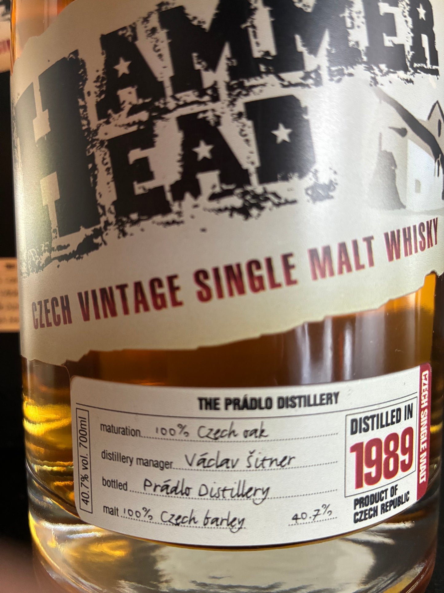 Hammer Head 1989 - Czech vintage single malt - full bottle
