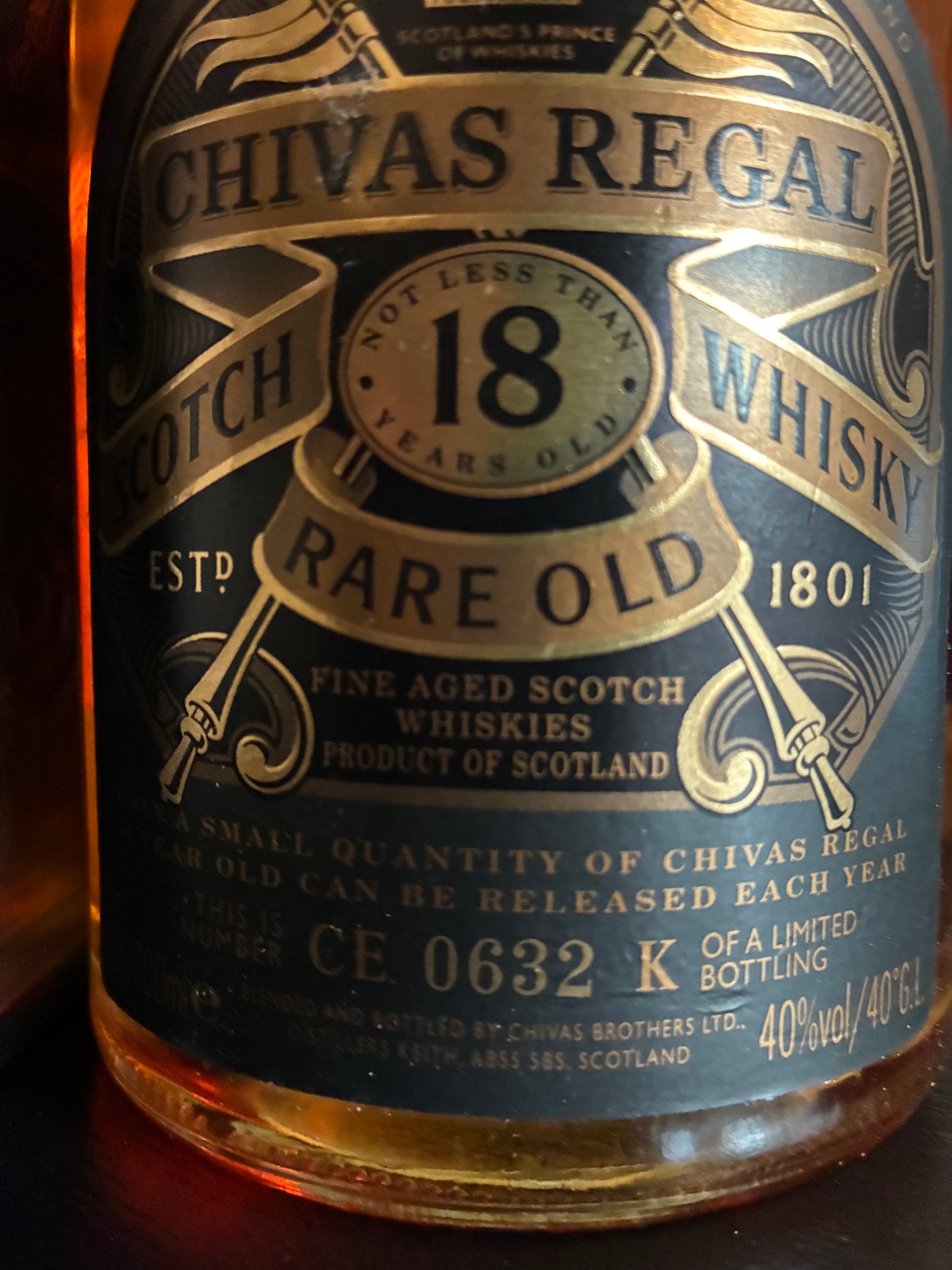 Chivas Regal 18y Rare Old - full bottle
