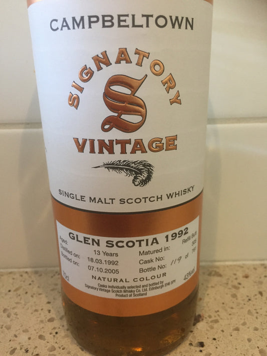 Glen Scotia 1992 - 13y SV refill butt 305 - 6cl