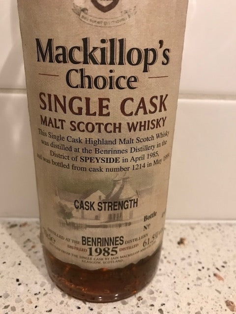 Benrinnes 1985 - 1999, single cask 1214 Mackillop's choice - 6cl