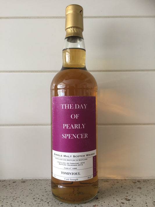 Tomintoul 1973 - 2012 single cask 1486 - the day of Pearly Spencer - 6cl