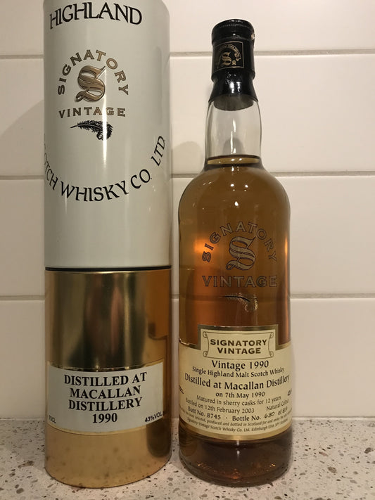 Macallan 1990 SV - sherry butt 8745 - 6cl