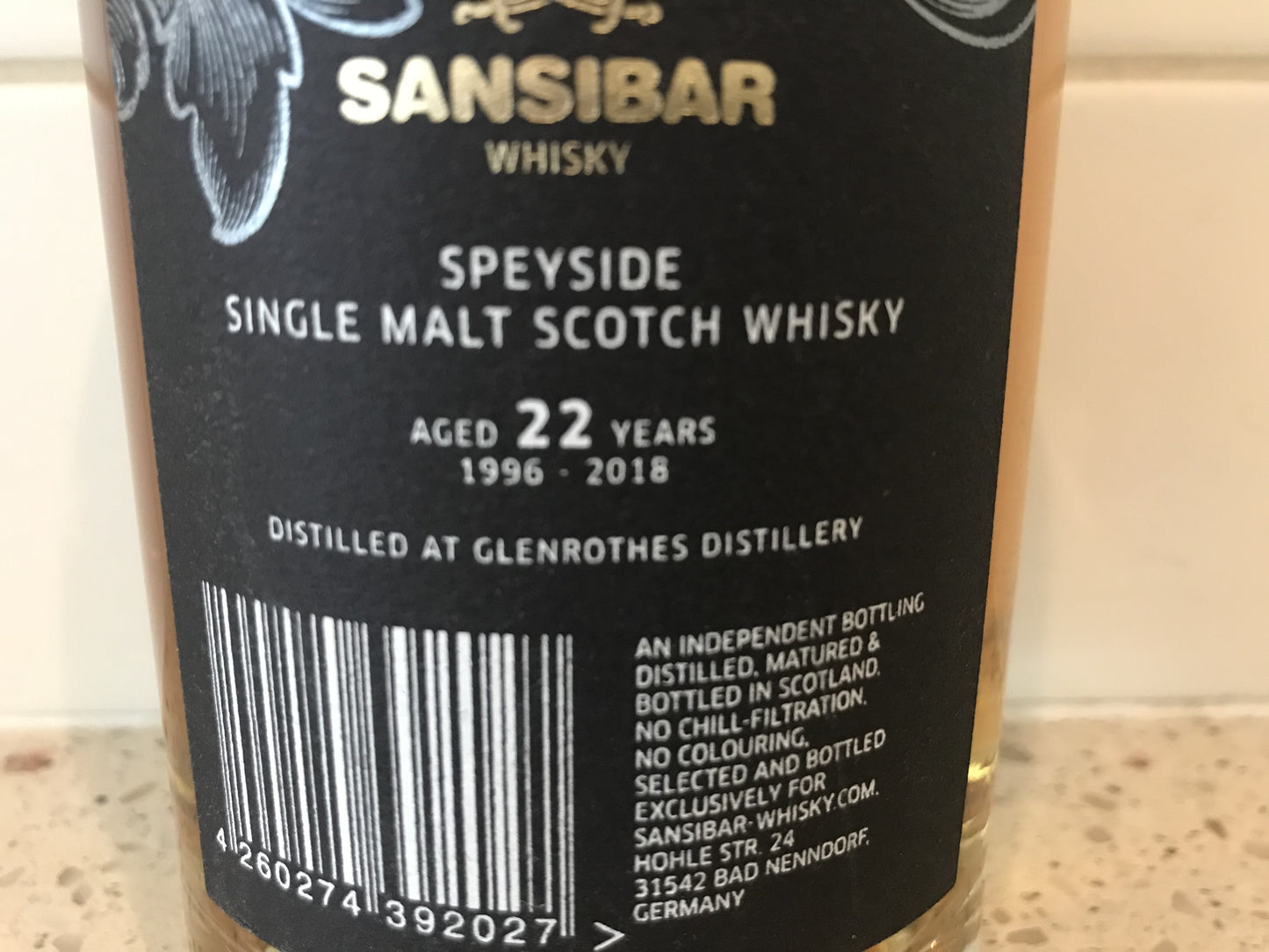Glenrothes 1996 -22y Sansibar single cask - 6cl