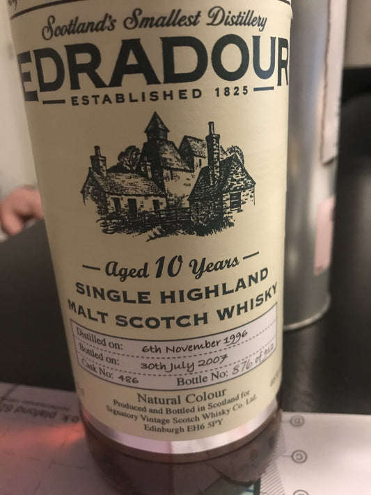 Edradour 1996 - 10y - single cask 486 - 6cl