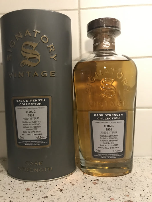 Ledaig 1974 31y - signatory vintage sc 3222 - 6cl