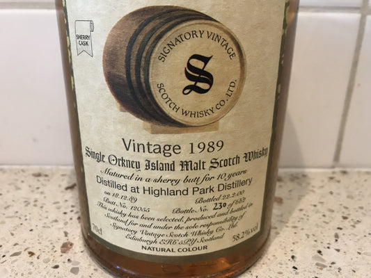 Highland Park SV 1989 - single sherry butt 12055 - 6cl