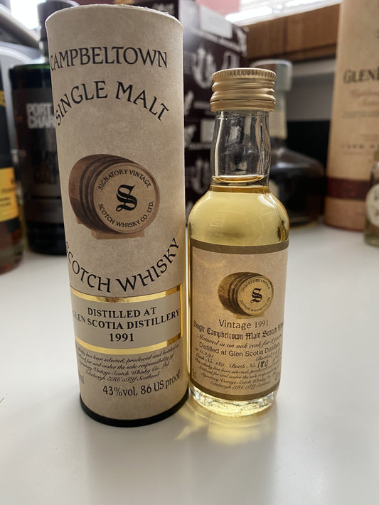 Glen Scotia 1991 - 8y Signatory Vintage - miniature