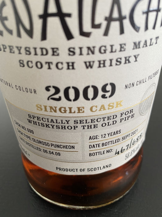 Glenallachie 2009 12y single cask 699 OB - oloroso puncheon - 6cl