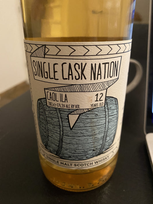 Caol Ila single cask 2007 - 12y Jewish whisky company - 6cl