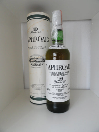 Laphroaig 10y 43% SpA Spirit Italian Import - 80's bottled