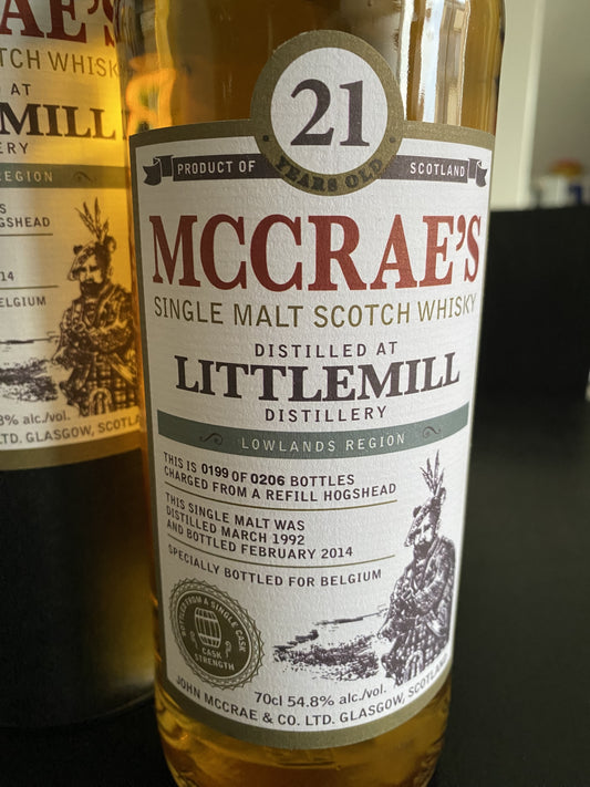 Littlemill 1992-21y McCrae's - refill hogshead - 6cl