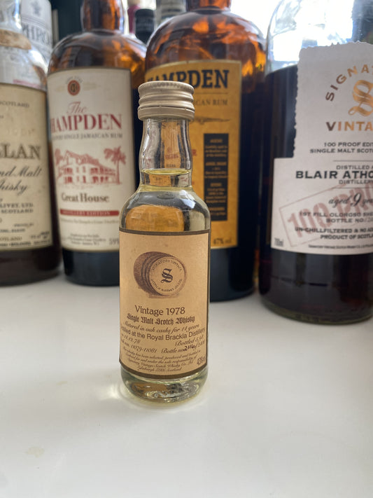 Royal Brackla 1978 signatory vintage - miniature