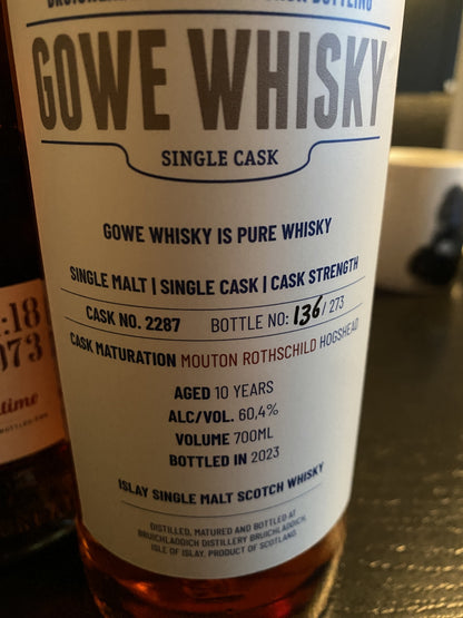 Bruichladdich 10y Mouton Rothschild - single cask 2287 Gowe