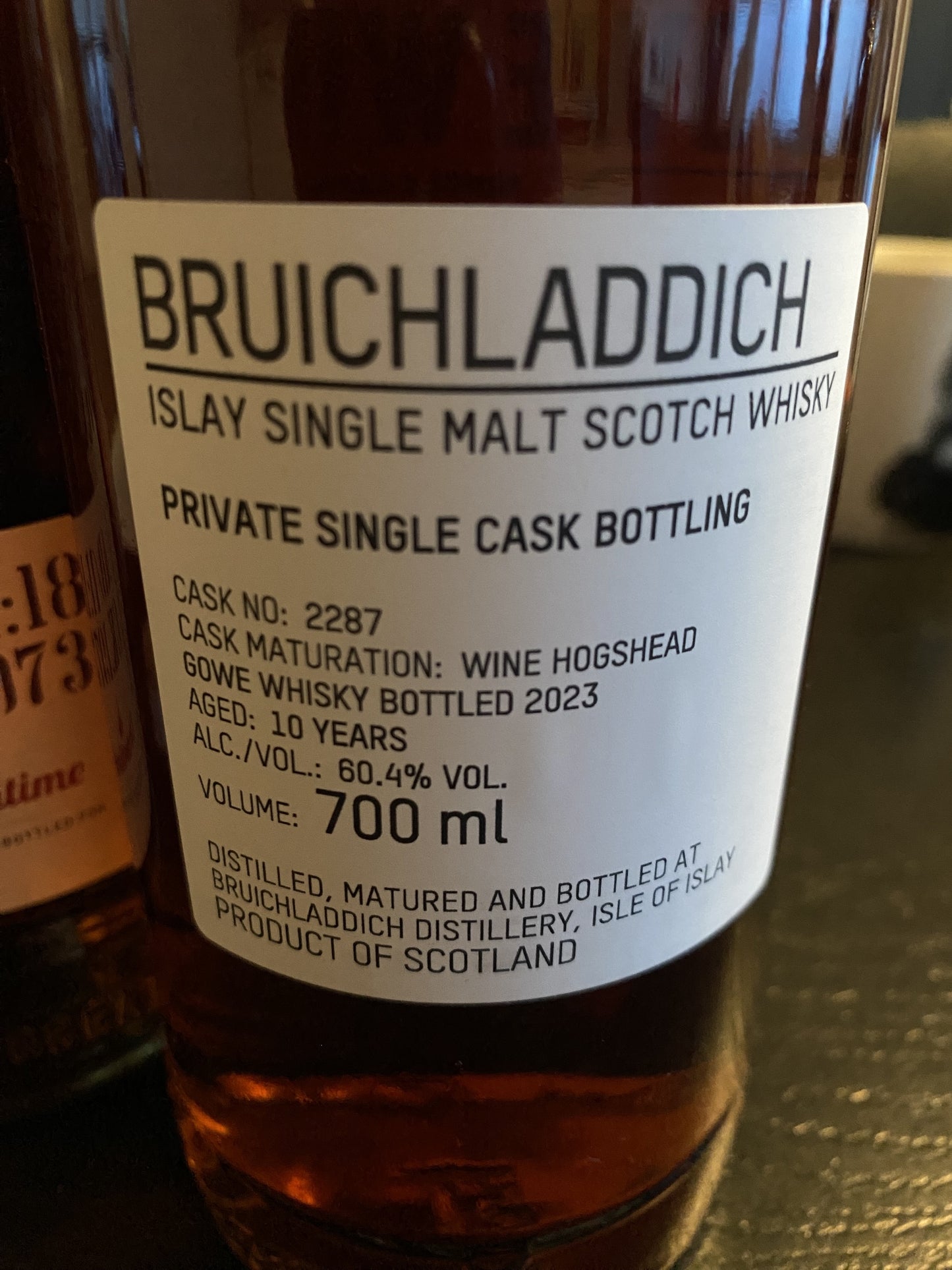 Bruichladdich 10y Mouton Rothschild - single cask 2287 Gowe