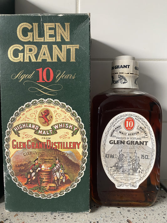 Glen Grant 10y square bottle OB - 1970's - 6cl