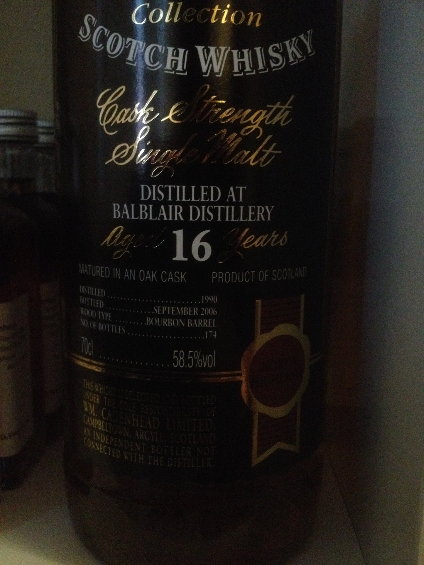 Balblair 1990 - 16y bourbon Cadenhead's authentic collection - 6cl