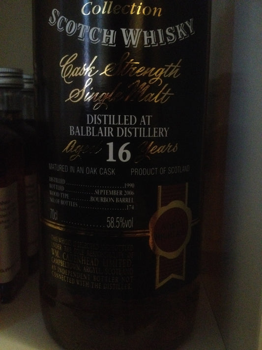 Balblair 1990 - 16y bourbon Cadenhead's authentic collection - 6cl