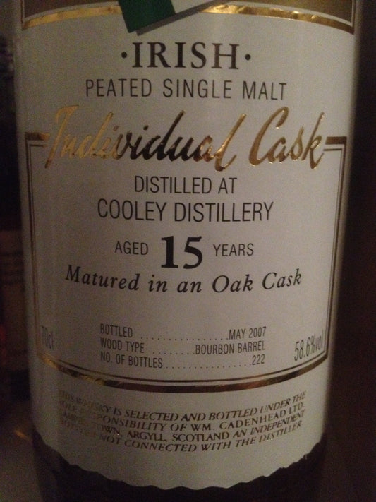 Cooley 15y (2007) bourbon Cadenhead's world whiskies - 6cl