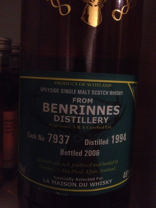 Benrinnes 1994 - 2006 GM Reserve cask 7937 - 6cl