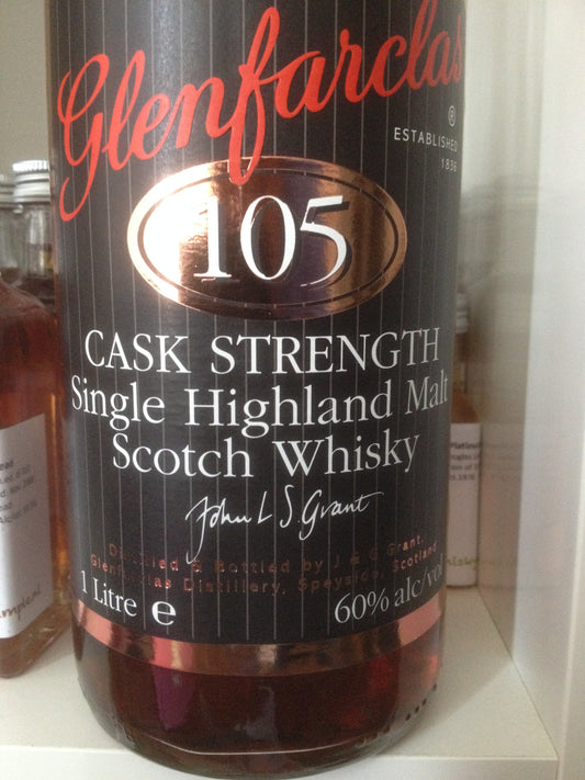 Glenfarclas 105 cask strenght OB - stripe label - 6cl