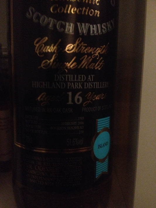 Highland Park 1989 - 16y bourbon Cadenhead's authentic collection - 6cl