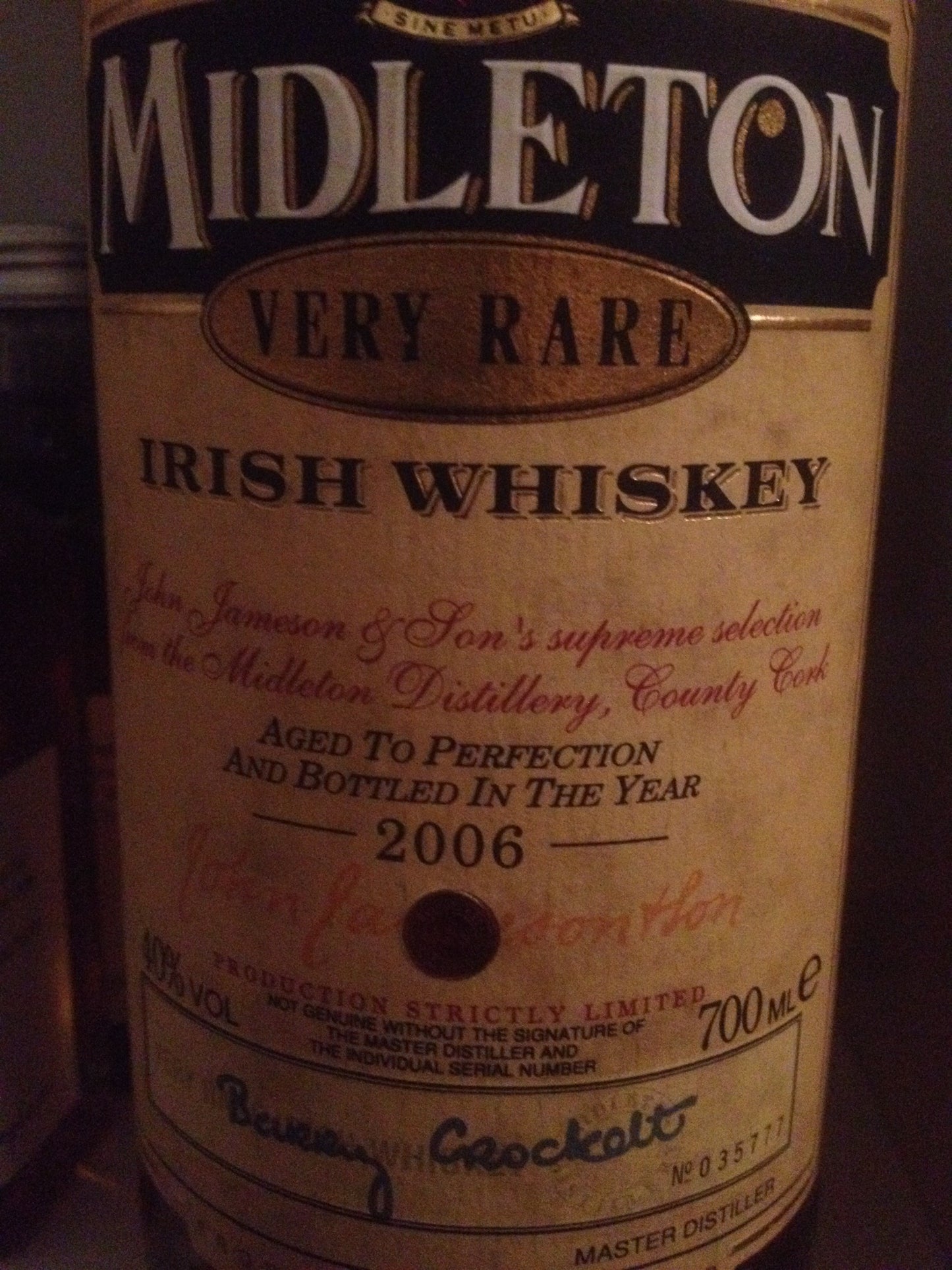 Midleton very rare, bottled 2006 - Irish whiskey - 6cl