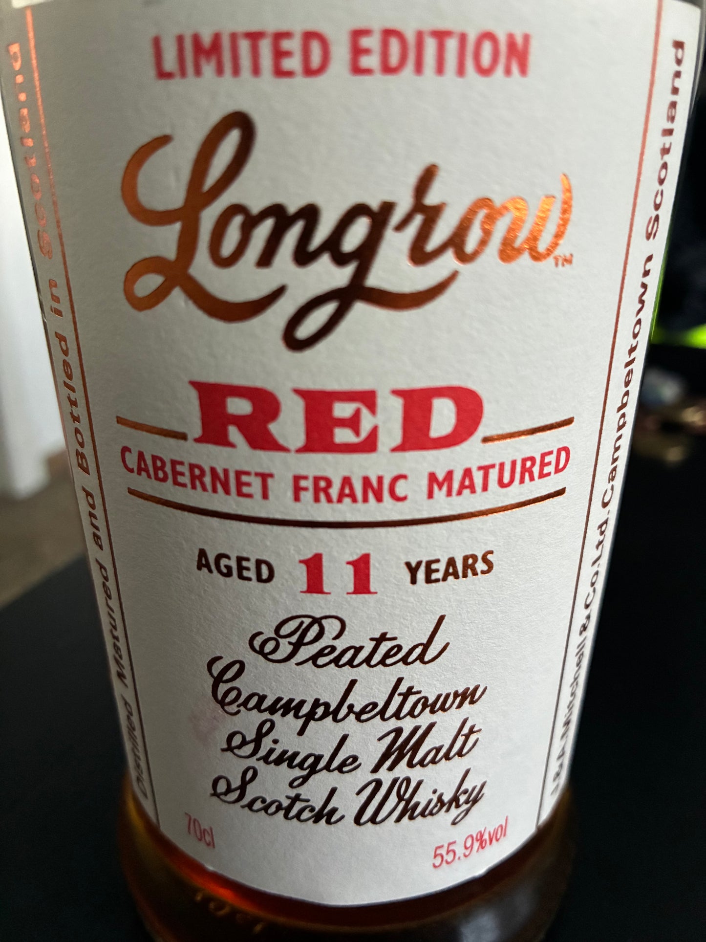 Longrow red 11y cabernet franc - 2018 edition - 6cl