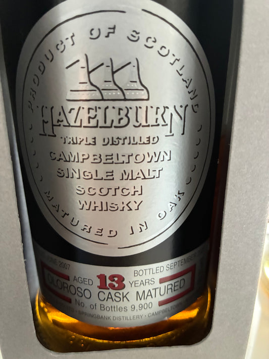 Hazelburn 2007 - 13y oloroso OB limited edition - from Springbank distillery - 6cl