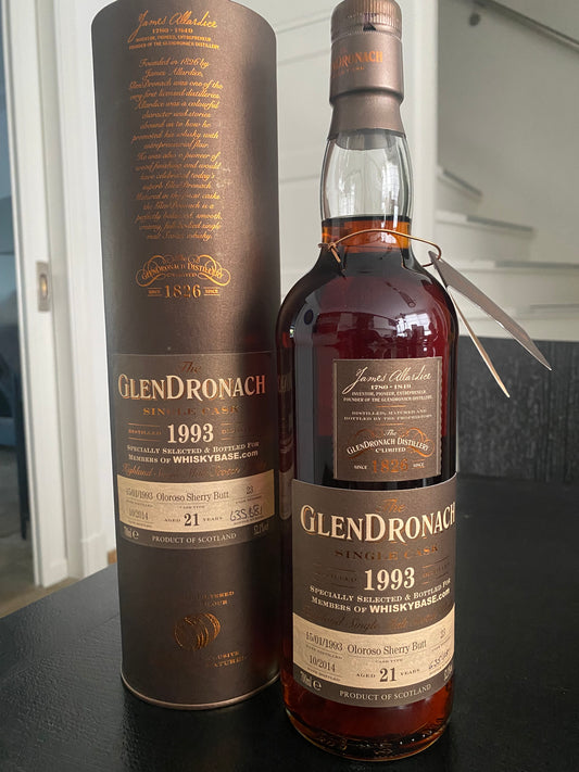 Glendronach 1993 - 21y single cask nr. 23 for whiskybase - 6cl