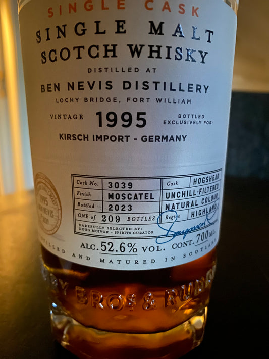 Ben Nevis 1995 - 2023, single cask 3039 BBR for Kirsch import - 6cl