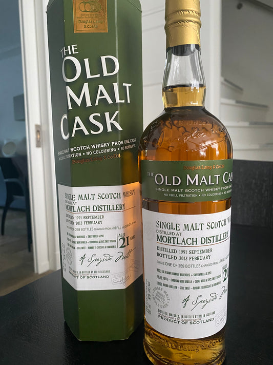 Mortlach Douglas Laing Old Malt Cask - 1991 - 2013 - 21y old - single cask 9432 - 6cl