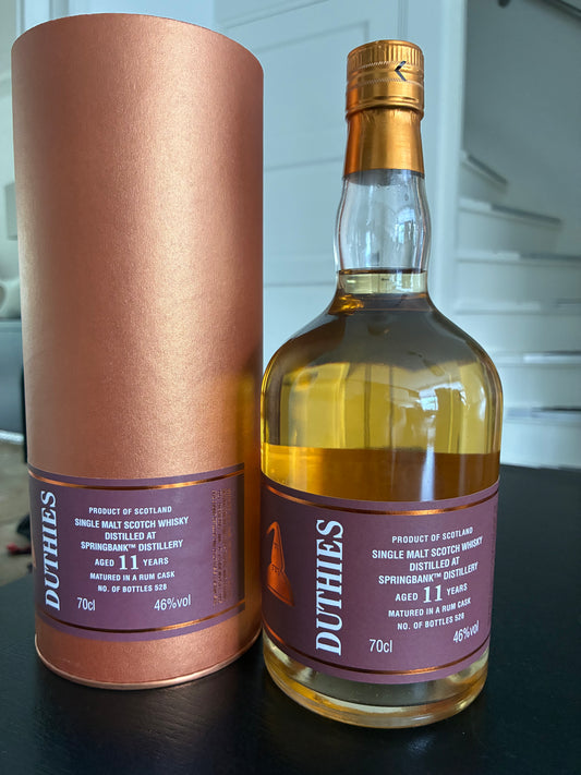 Springbank 11y rum cask Duthies Cadenhead - 6cl