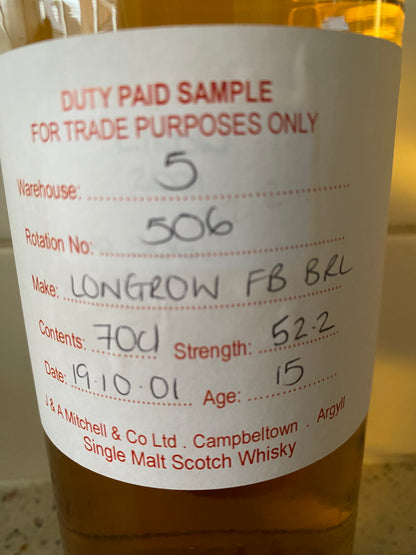Longrow The Cage, distilled 2001 - 15y - 6cl