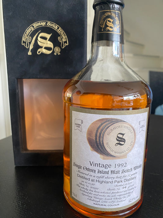 Highland Park 1992 Signatory Vintage - single cask 20592, sherry cask cs - 6cl