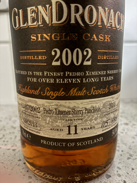 Glendronach 2002 – 11y, px sherry puncheon cask 2035 - 6cl