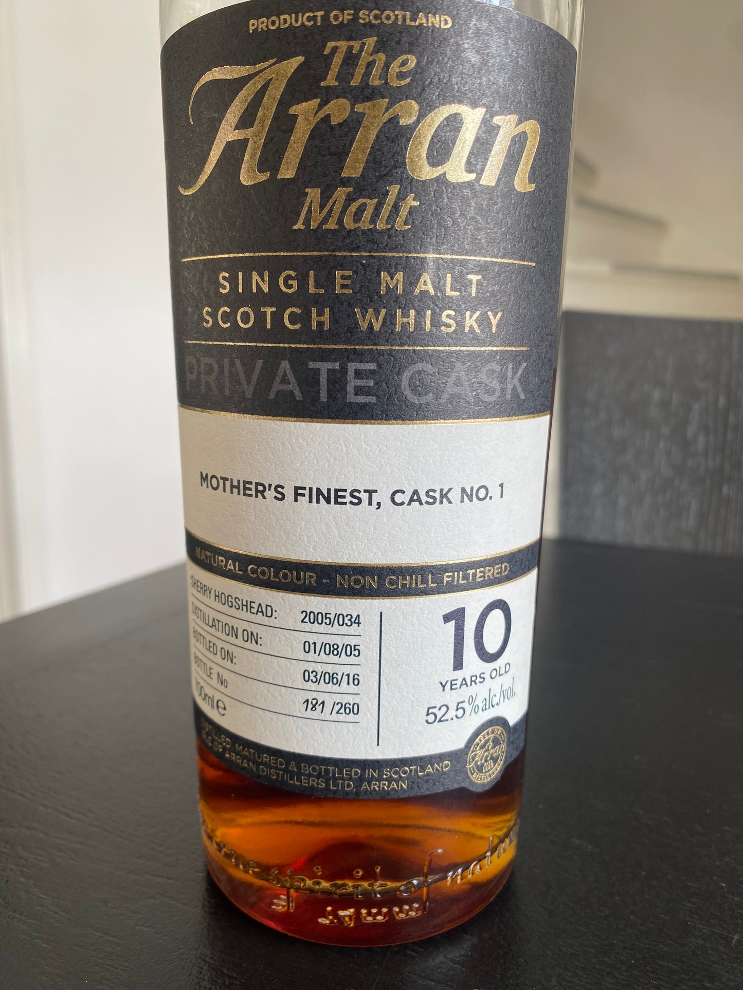 Arran 2005 - private cask: mother's finest, cask no.1 - 6cl