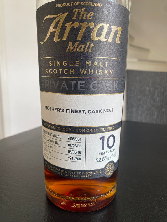 Arran 2005 - private cask: mother's finest, cask no.1 - 6cl