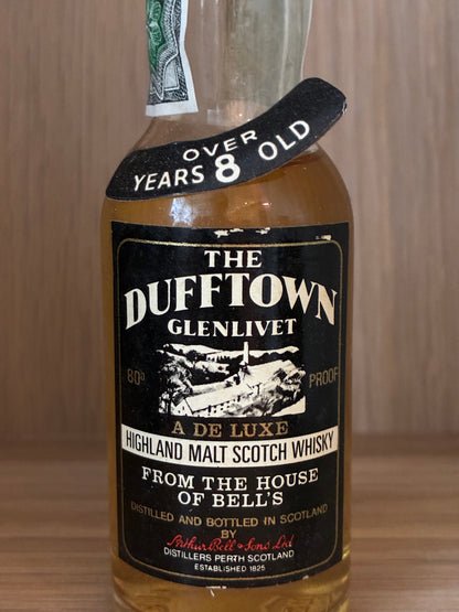 Dufftown over 8 years old - 80 proof - miniature